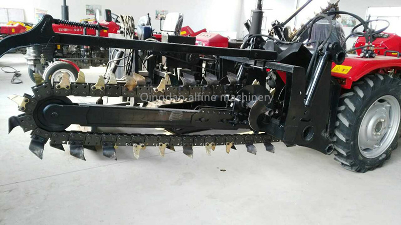 Tractor PTO driven 50-250cm working depth chain trencher cable trencher ditch