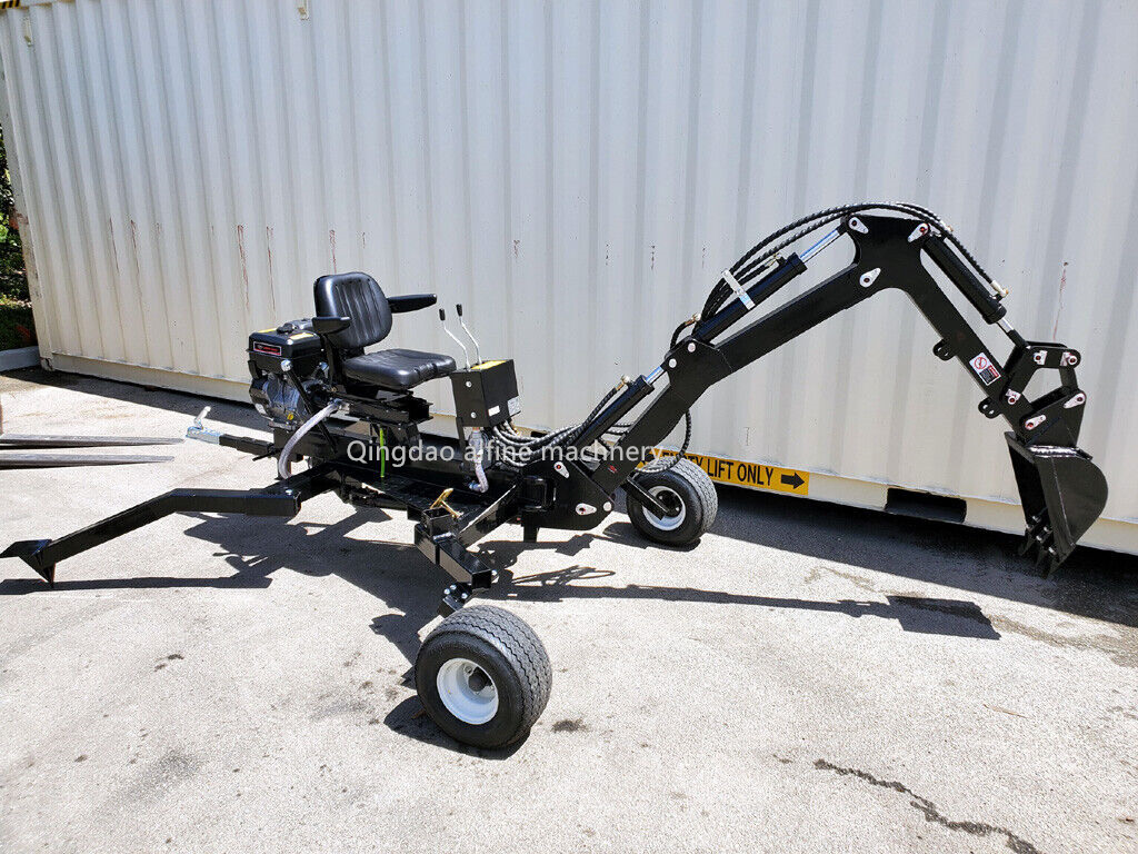  China cheap ATV towable backhoe digger 9hp towable excavator