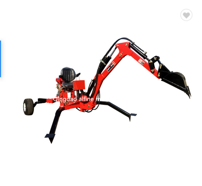  China cheap ATV towable backhoe digger 9hp towable excavator