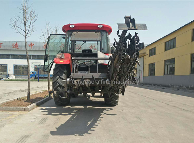 Tractor PTO driven 50-250cm working depth chain trencher cable trencher ditch