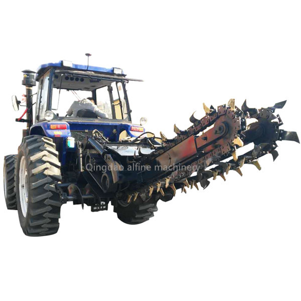 Tractor PTO driven 50-250cm working depth chain trencher cable trencher ditch