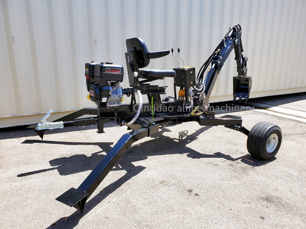  China cheap ATV towable backhoe digger 9hp towable excavator